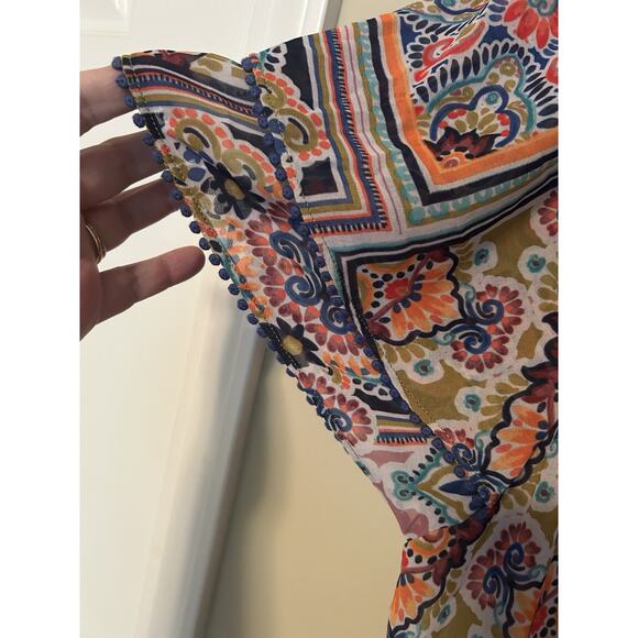 Democracy Blouse Womens 3X Multicolor Multi Design Sheer Boho Top - Picture 4 of 9